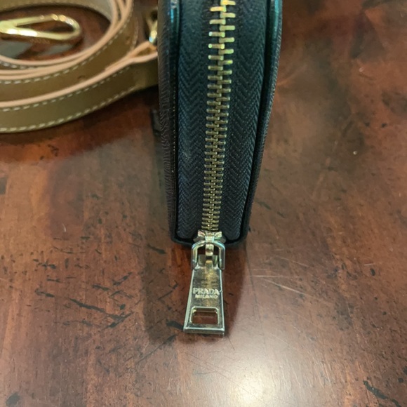 Small Saffiano leather bag Beige +black wallet - Picture 13 of 15